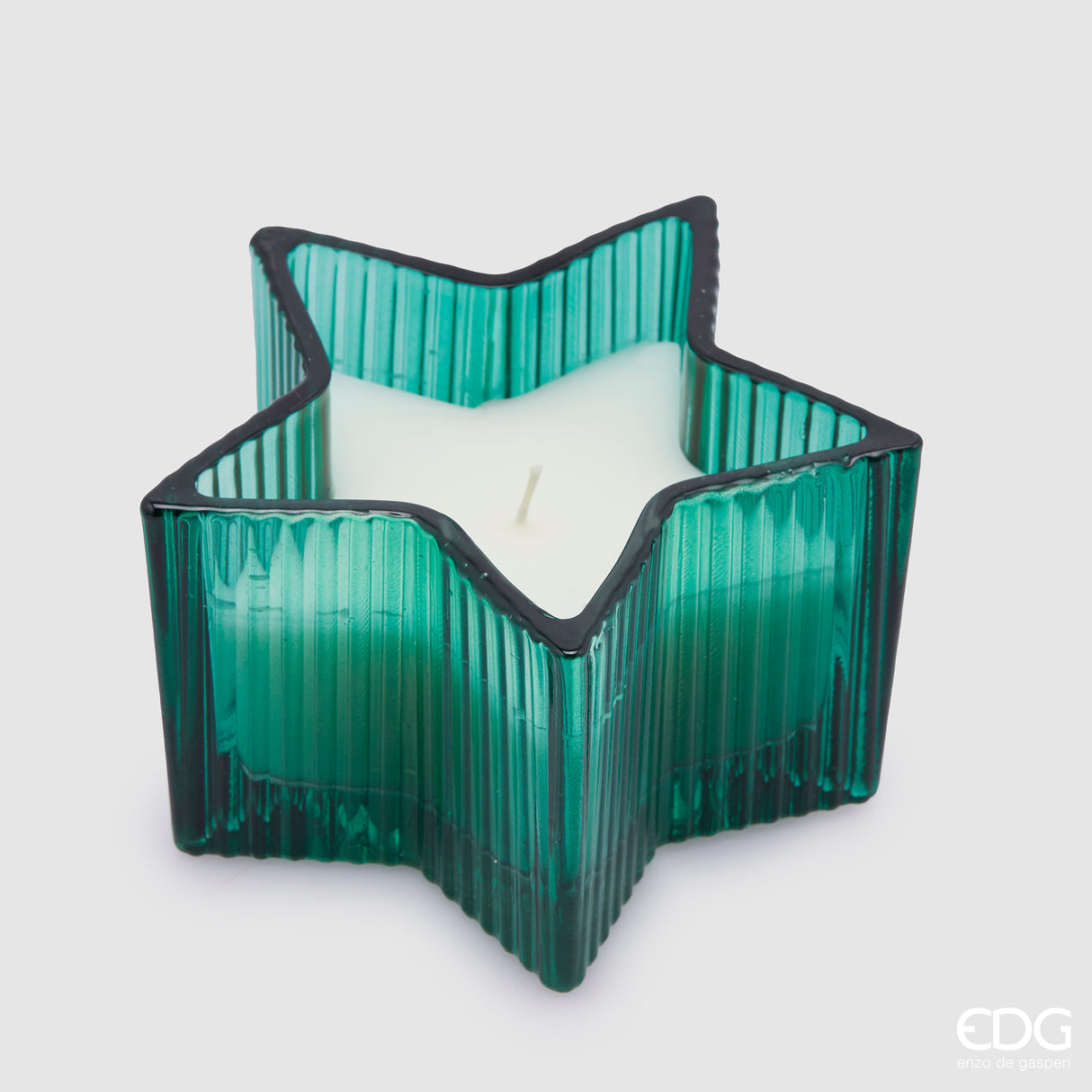 Bougie étoile EDG Enzo De Gasperi H 8 cm P 13,5 cm Coffret cadeau en cèdre