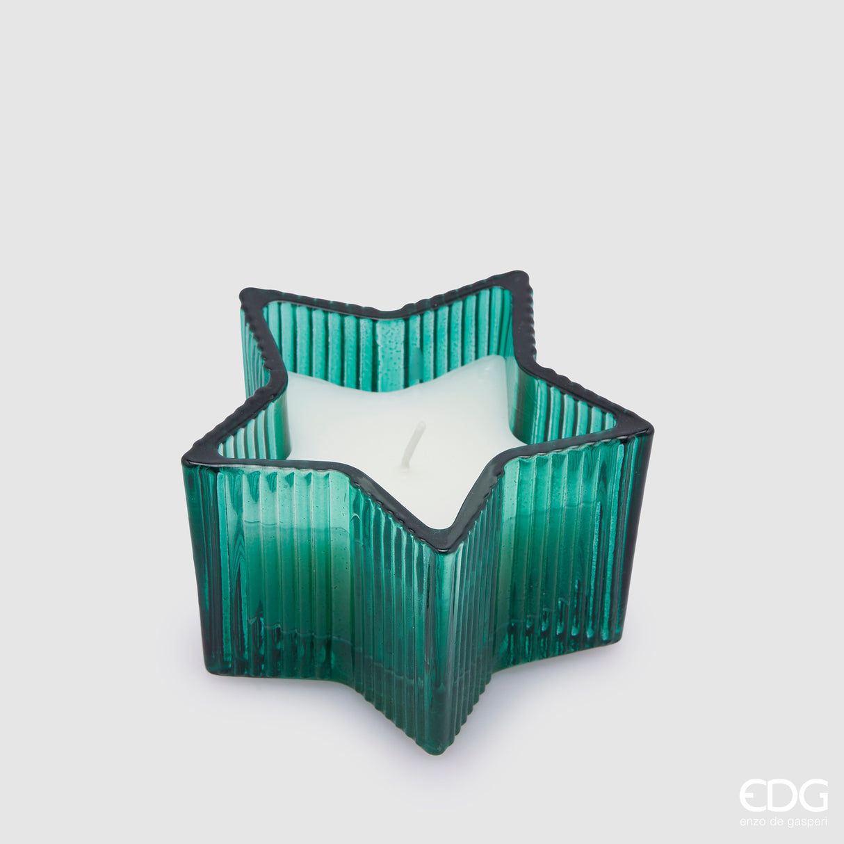 Bougie étoile EDG Enzo De Gasperi H 6,5 cm P 10,5 cm Coffret cadeau en cèdre