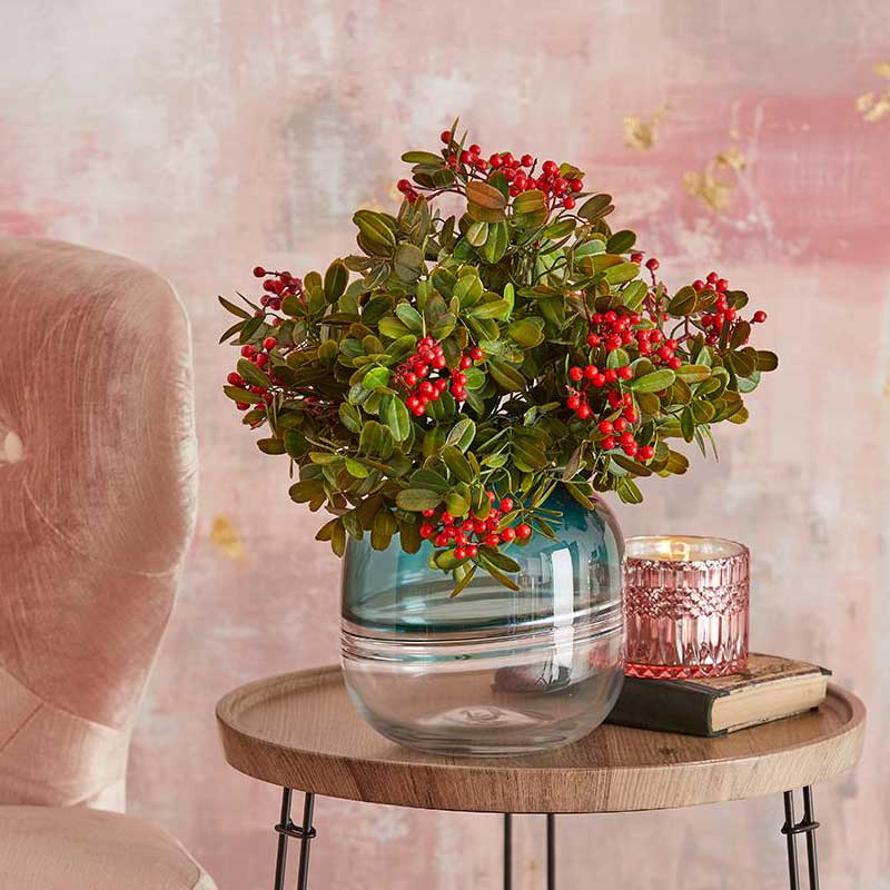 Bougie en cristal EDG Enzo De Gasperi, neuve + coffret cadeau, H10,5 D11 Rose