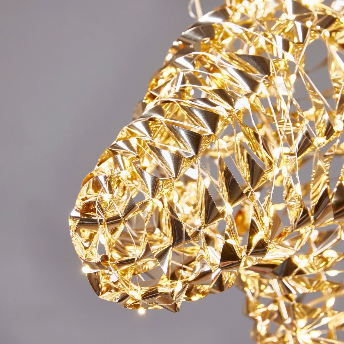 Décoration de Noël EDG Enzo De Gasperi Motif Renne Rayé 300 MicroLed H 75 Cm IP 44 Doré