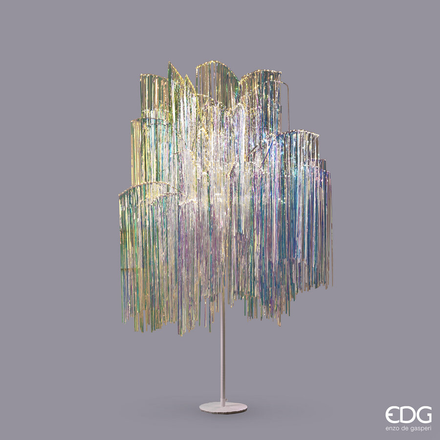 Sapin de Noël EDG Enzo De Gasperi Franges LED 960 Microled H 180 cm P 140 cm Naturel