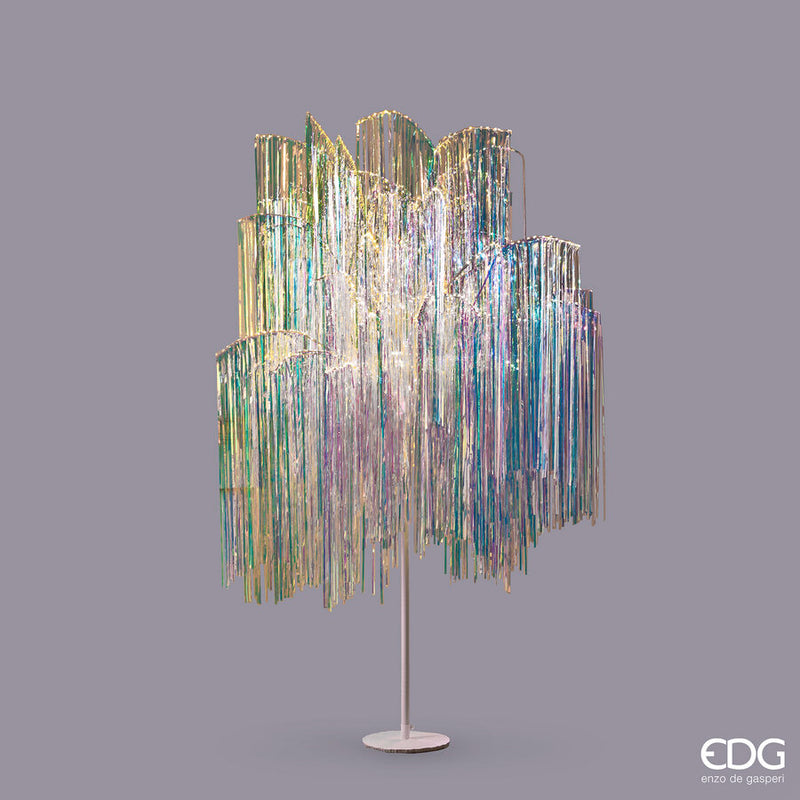 Sapin de Noël EDG Enzo De Gasperi Franges LED 960 Microled H 180 cm P 140 cm Naturel
