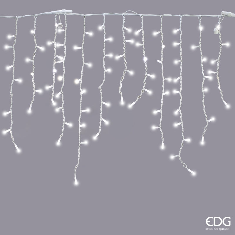edg enzo de gasperi edg enzo de gasperi cascata led prolungabile ghiaccioli 228 maxiled h 90 cm l 300 cm ivory ean 8059824584281