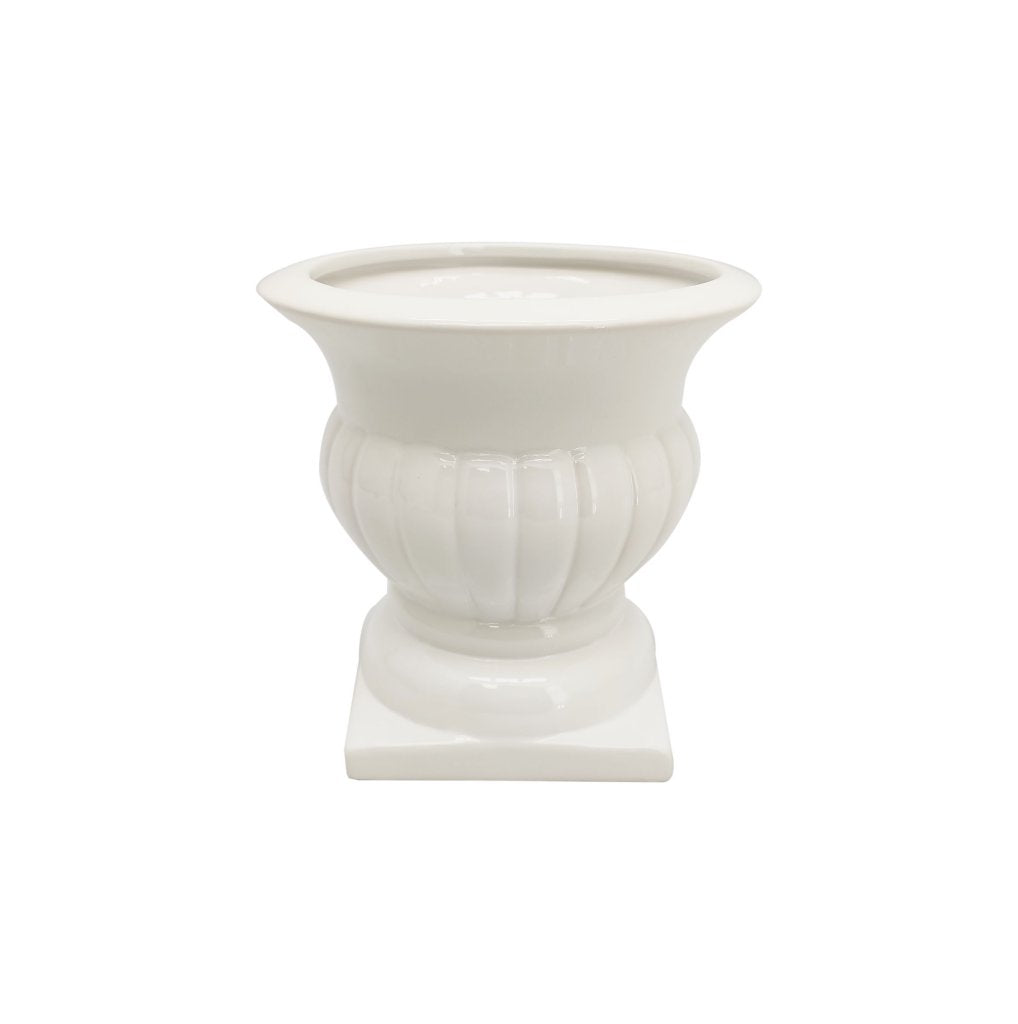 Boîte Vimin, tasse en céramique de style romain, diamètre 12,5 cm, hauteur 9 cm, blanche