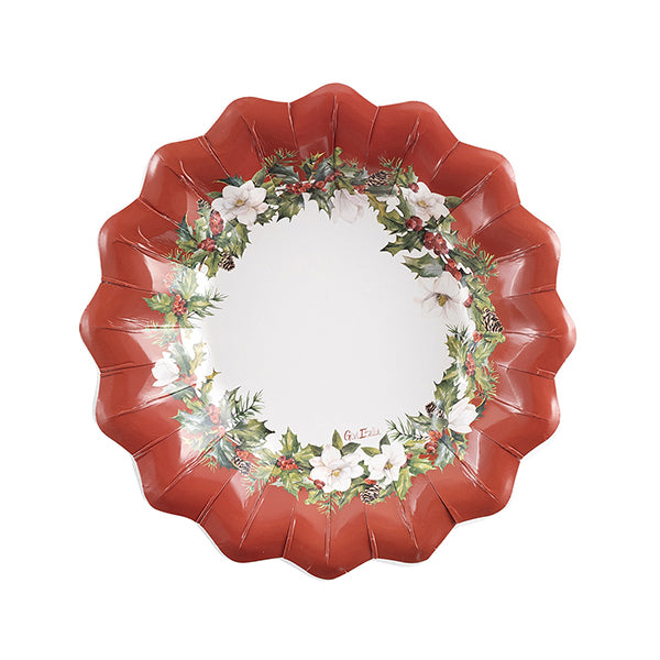 Assiettes creuses Givi New Shape Merry Christmas D 24 cm 8 pièces
