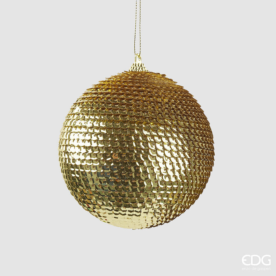 Boule de décoration de Noël EDG Enzo De Gasperi Écailles D10 cm Or