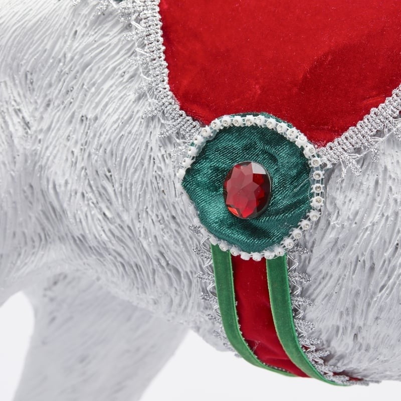 EDG Enzo De Gasperi Christmas Tree Base Deer for Pine H 102 Cm W 81 Cm D 38 Cm White