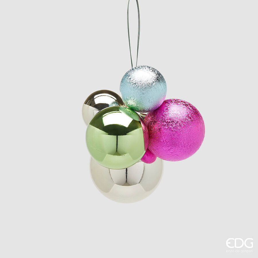 EDG Enzo De Gasperi Décoration de Noël Grappe 5 pcs Groove Mix - Modèle 2