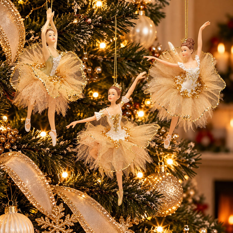 EDG Enzo De Gasperi Décoration Ballerina Gold H17 cm – 1 Pcs Assortis Décoration de Noël