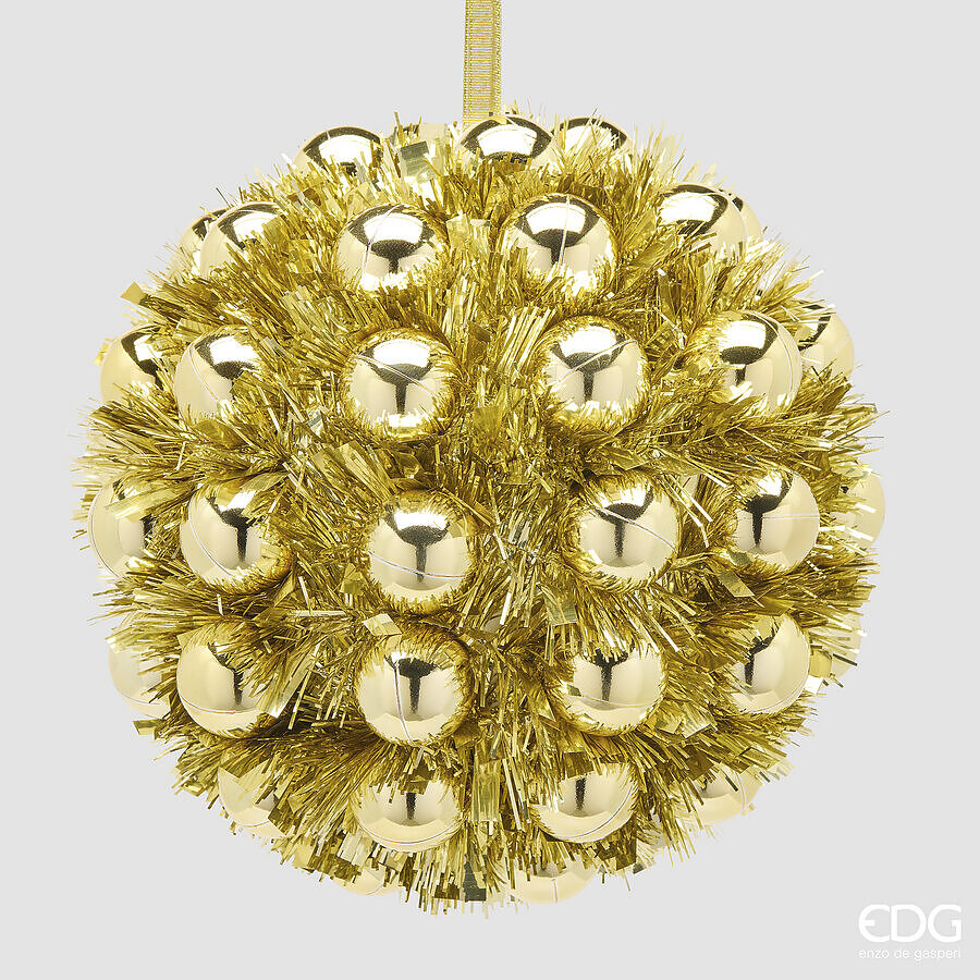 EDG Enzo De Gasperi Décoration Boule avec Perles Ø25 cm – Ornement de Noël