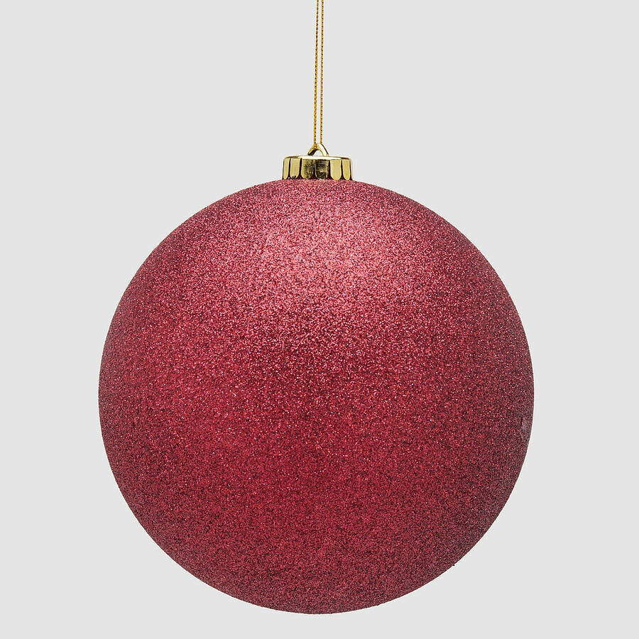 EDG Enzo De Gasperi Boule de Noël Paillettes Burgundy Ø15 cm – Décoration de Noël