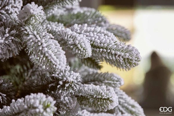 Sapin de Noël en pin Merano enneigé EDG Enzo De Gasperi H240 D148 (1796TIPS) Blanc Vert