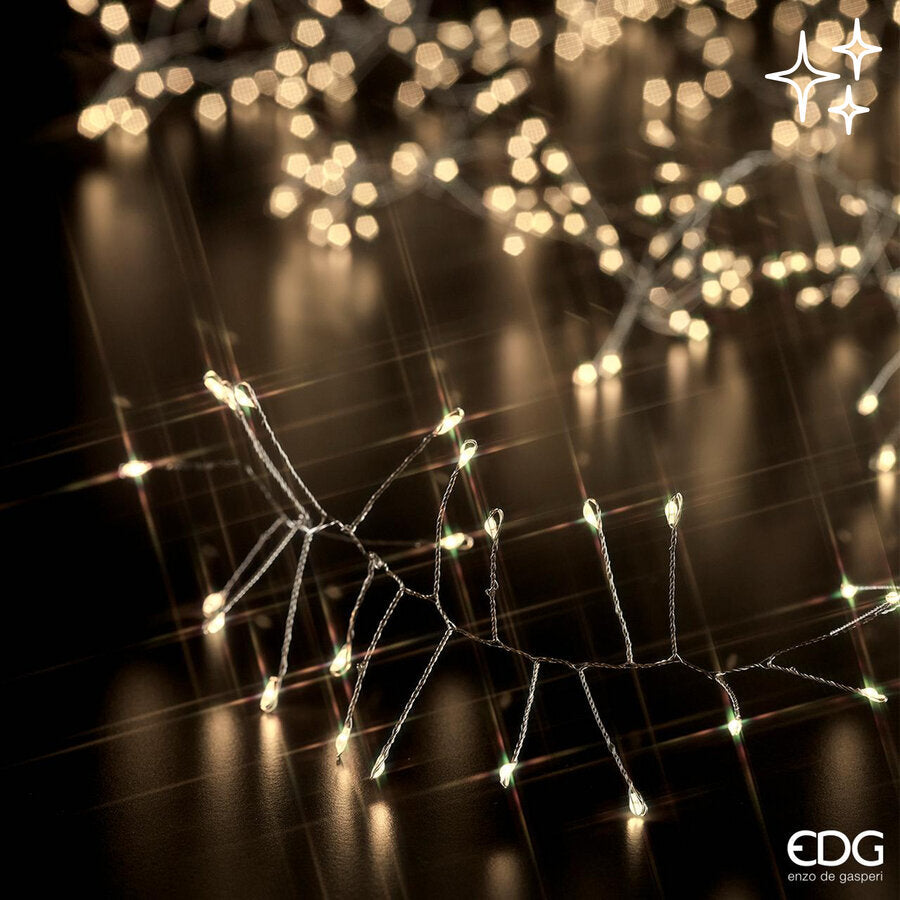 Guirlande lumineuse de Noël EDG Enzo De Gasperi MicroLed X 600 3 + 3 Mt Ivoire
