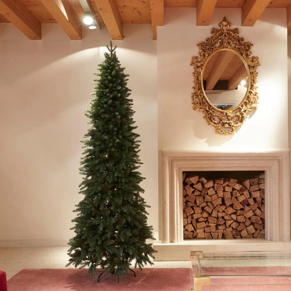 EDG Enzo De Gasperi Sapin de Noël Pin Slim Vert H 240 cm D 85 cm 1790 branches
