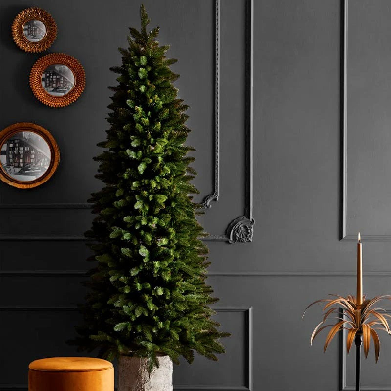 EDG Enzo De Gasperi Sapin de Noël Pin Slim Vert H 240 cm D 85 cm 1790 branches