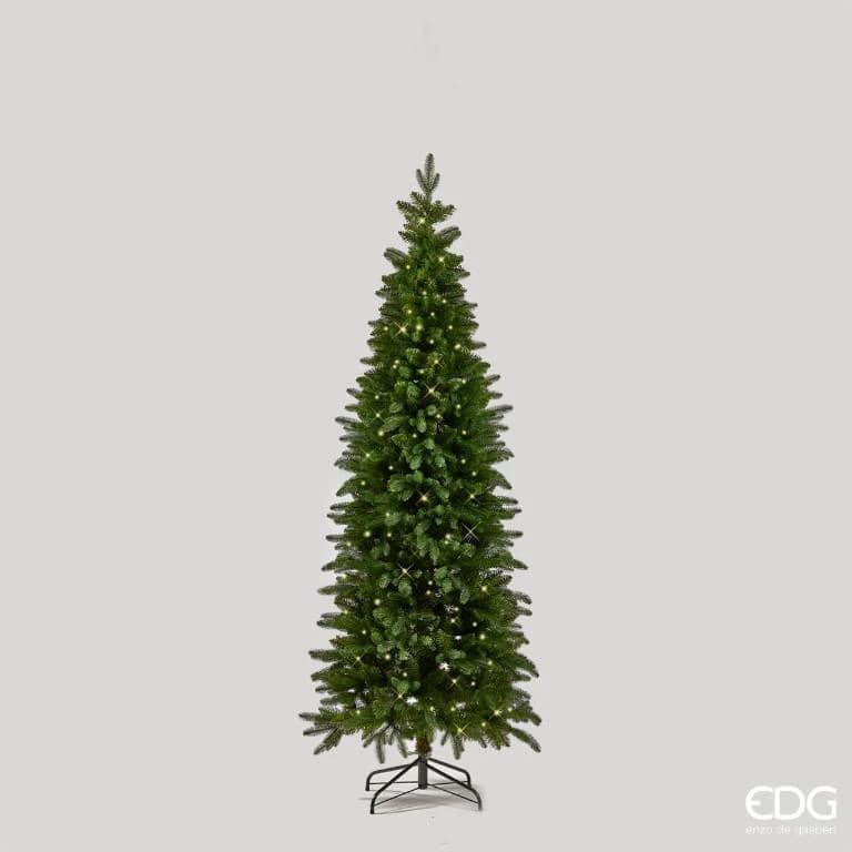 Sapin de Noël EDG Enzo De Gasperi Slim Green Pine H 210 cm P 81 cm 480 MiniLed