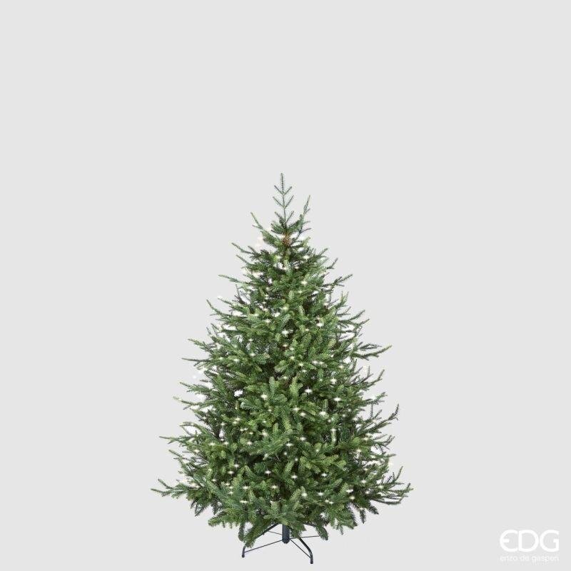 Sapin de Noël de luxe EDG Enzo De Gasperi en pin, hauteur 180 cm, diamètre 136 cm, avec 3 000 LED vertes