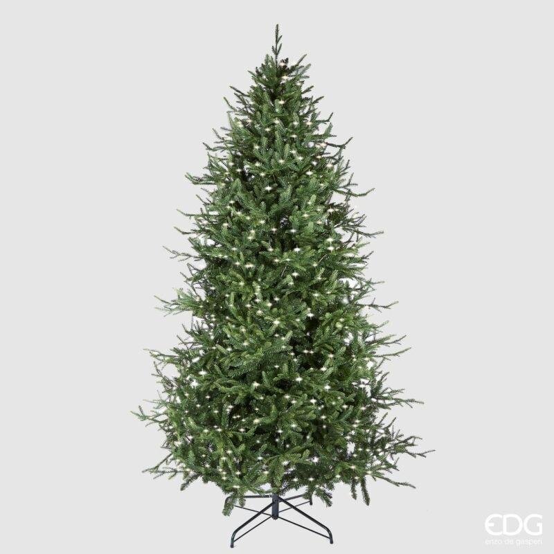 Sapin de Noël de luxe EDG Enzo De Gasperi en pin, hauteur 270 cm, diamètre 163 cm, avec 6 000 LED vertes