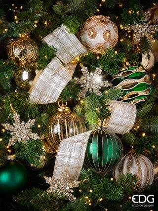 Boule de Noël EDG Enzo De Gasperi Gems Velvet D 10 cm Vert foncé 1 pièce