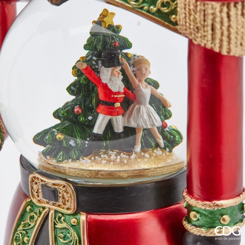 Soldat de Noël EDG Enzo De Gasperi Sferacqua avec LED H 50 cm P 13 cm Multicolore