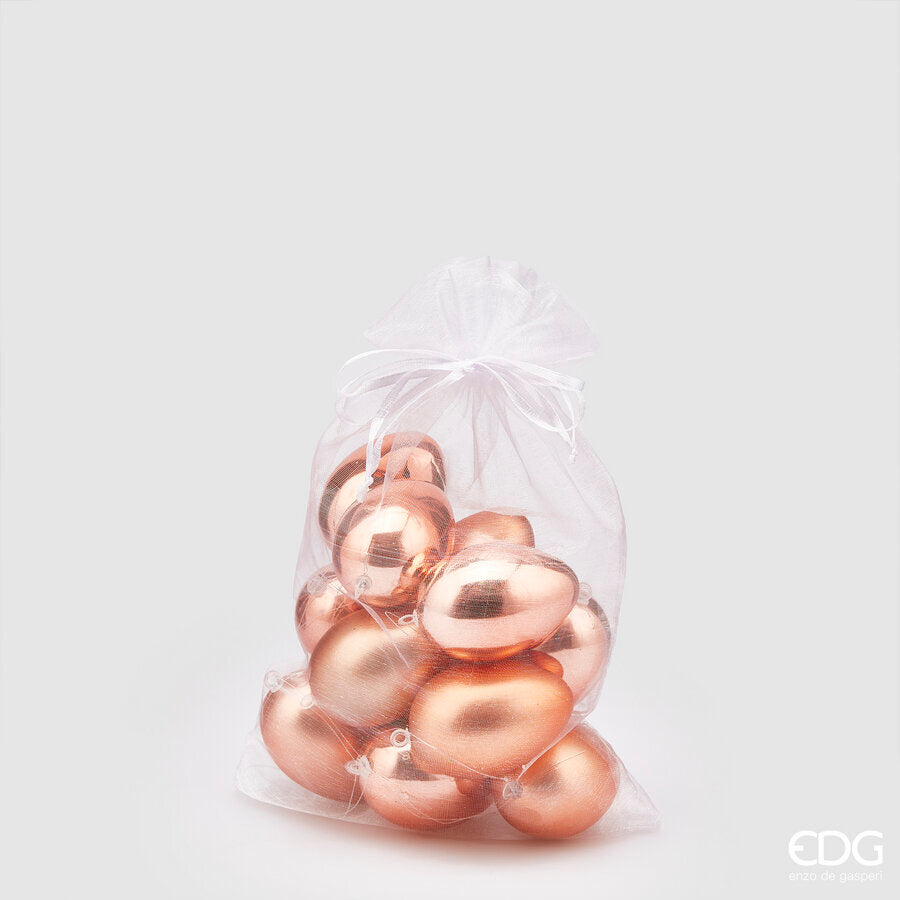 edg enzo de gasperi edg enzo de gasperi decorazione uovo chioccia opaco lucido cf 12 pz h 6 cm salmone ean 8059824244703