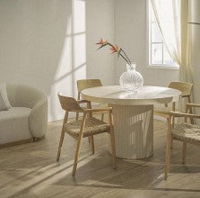 EDG Enzo De Gasperi Tivoli Round Table H 76 Cm D 122 Cm Resinstone Sand Outdoor Use