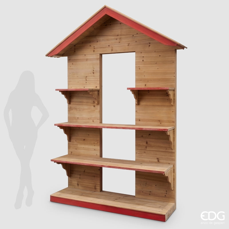 EDG Enzo De Gasperi Espositore Casetta in Legno Natural 180x50xH240 cm – Smontabile