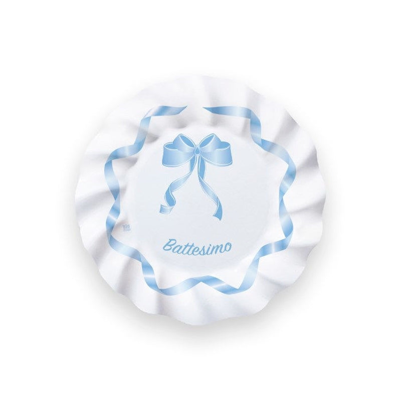Assiettes Baptême Big Party 8 pièces cm 20 Bleu Ciel