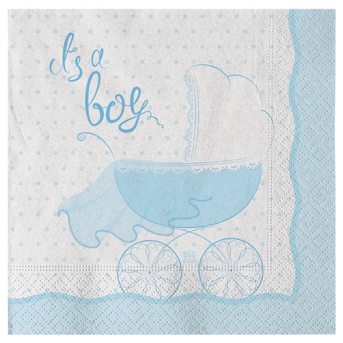big party big party tovaglioli carta its a boy 33 x 33 cm cf 20 pz celeste ean 8020834745658