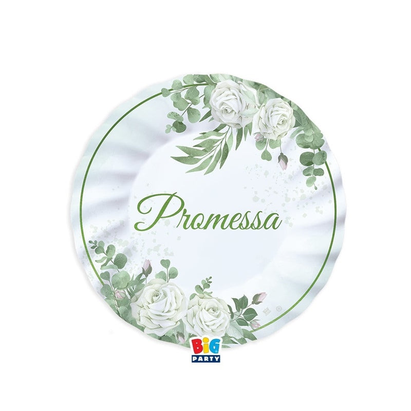 Assiettes Big Party 6 Promesse Eucalyptus cm.20
