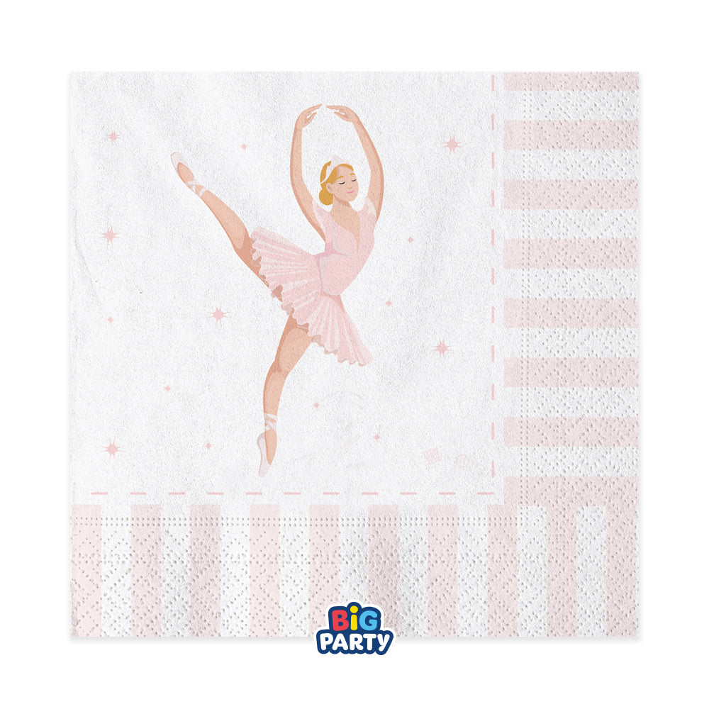 big party big party tovaglioli carta ballet 33 x 33 cm cf 16 pz rosa ean 8020834765885