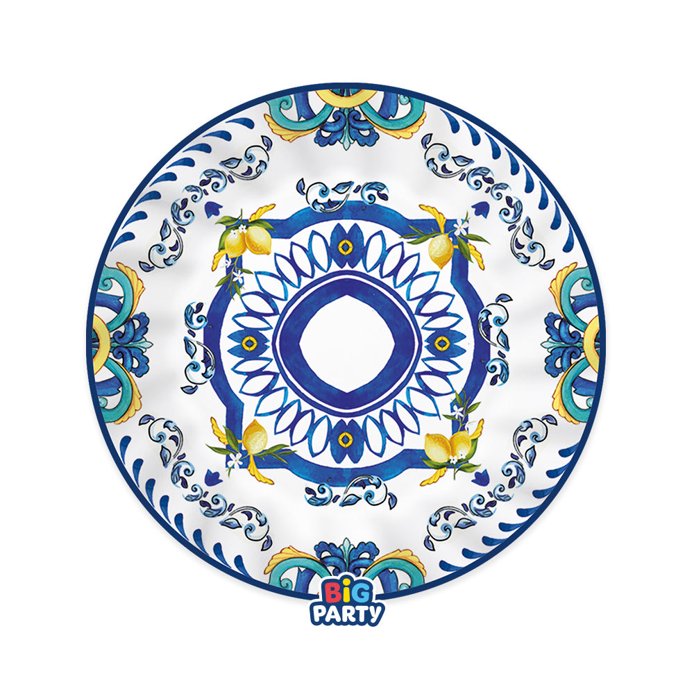 big party big party piatti carta amalfi d 20 cm cf 6 pz ean 8020834766264