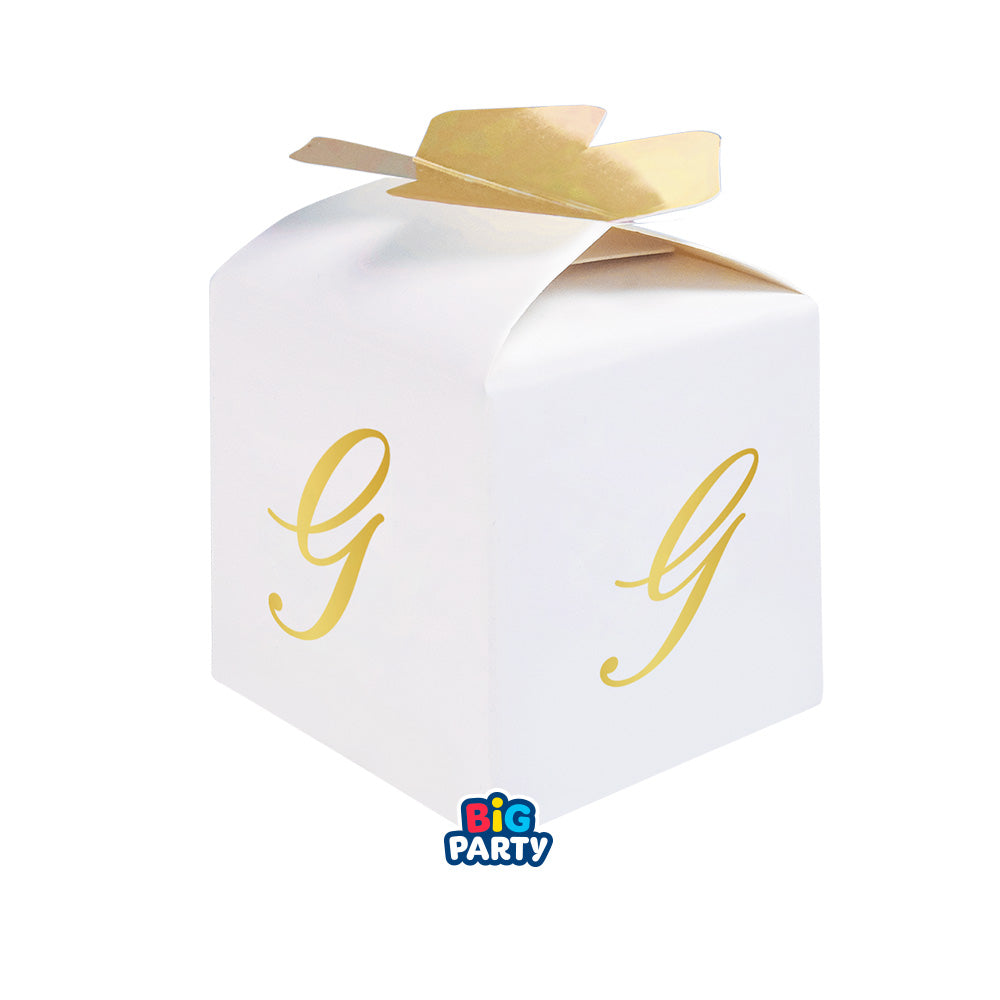 big party big party bomboniera scatoline cubetto fiocco lettera g cf 10 pz ean 8020834768756