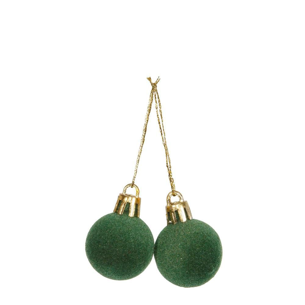 Piovaccari Set de 8 Sphères en Bois Vert Foncé Ø3 cm – Boules Décoratives de Noël pour Sapin de Noël, Guirlandes, Centres de Table et Loisirs Créatifs