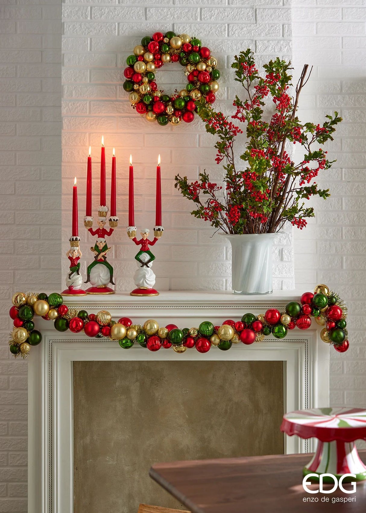 Boules de Noël Festoon EDG Enzo De Gasperi Mix 100 Pcs L 150 Cm Multicolore