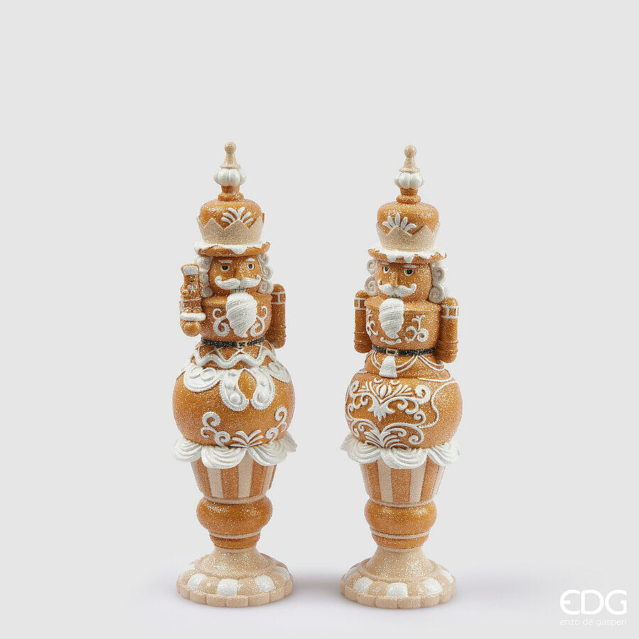 Décoration de Noël EDG Enzo De Gasperi Soldat en pâte d'amande H 34 cm Noisette 1 pièce