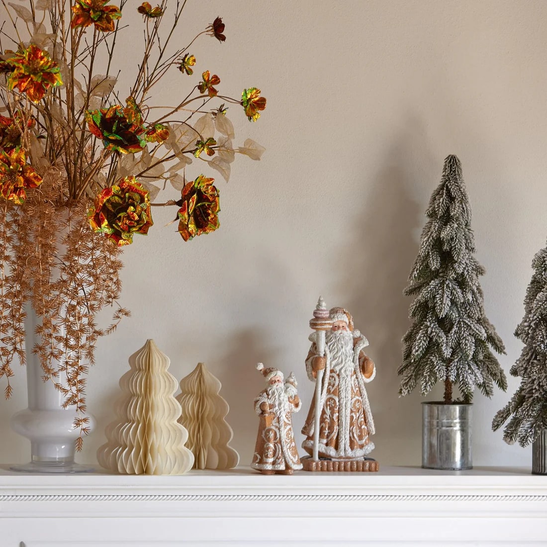 Décoration Père Noël EDG Enzo De Gasperi H 21 cm l 10 cm l 9 cm Noisette