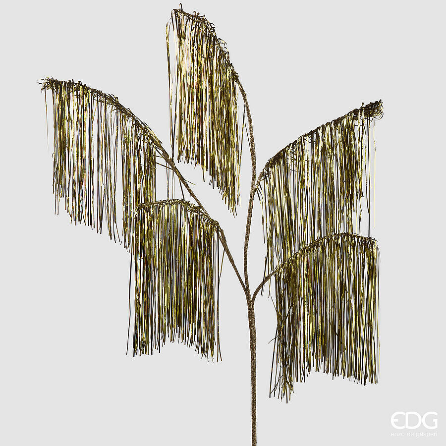 EDG Enzo De Gasperi Christmas Decoration Fringes Branch 5 Branches H 125 Cm Gold