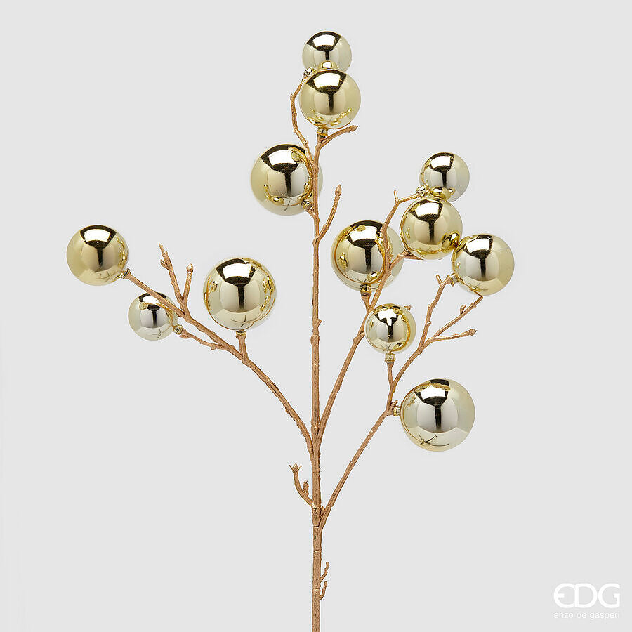 EDG Enzo De Gasperi Décoration De Noël PalleMix Branche X 12 H 53 Cm Or