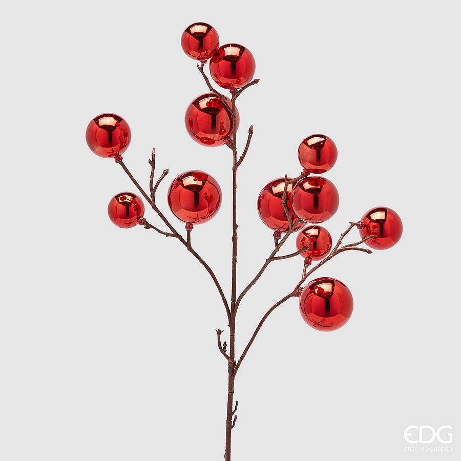 EDG Enzo De Gasperi Décoration De Noël PalleMix Branche X 12 H 53 Cm Rouge