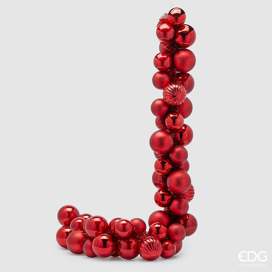EDG Enzo De Gasperi Festoon Christmas PalleMix X 50 L 170 Cm D 8 Cm D 10 Cm Red