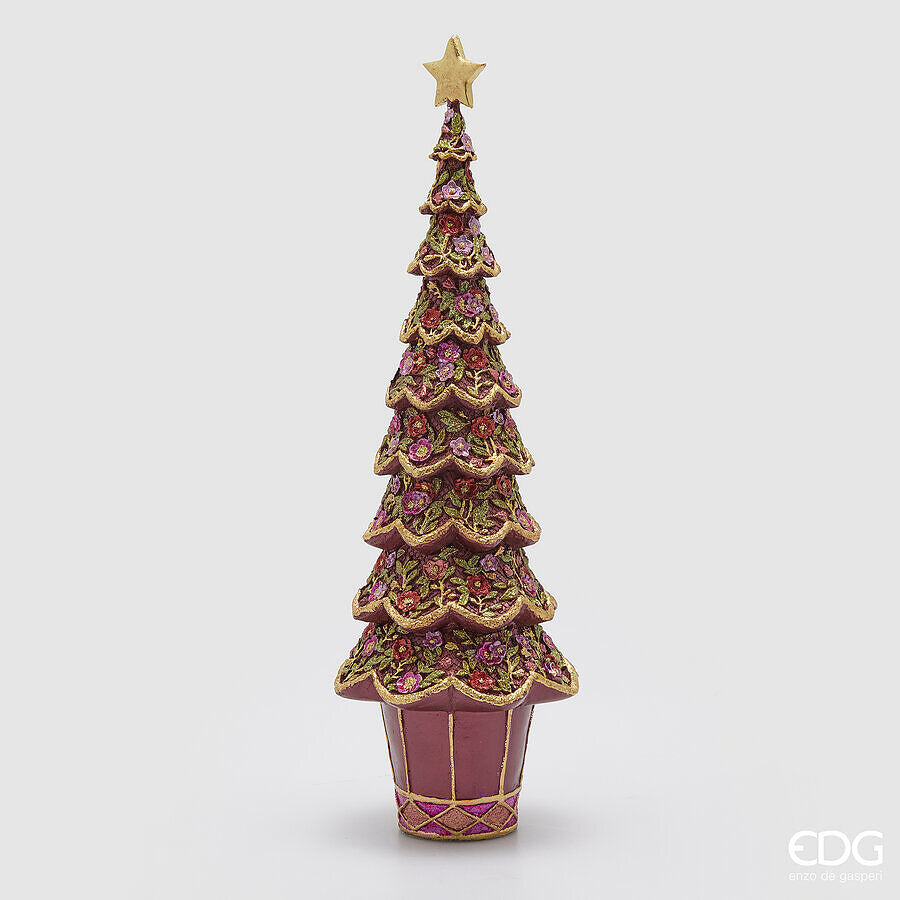 Décoration de Noël EDG Enzo De Gasperi DecoGlitter Pin H 43 cm P 15 cm Violet