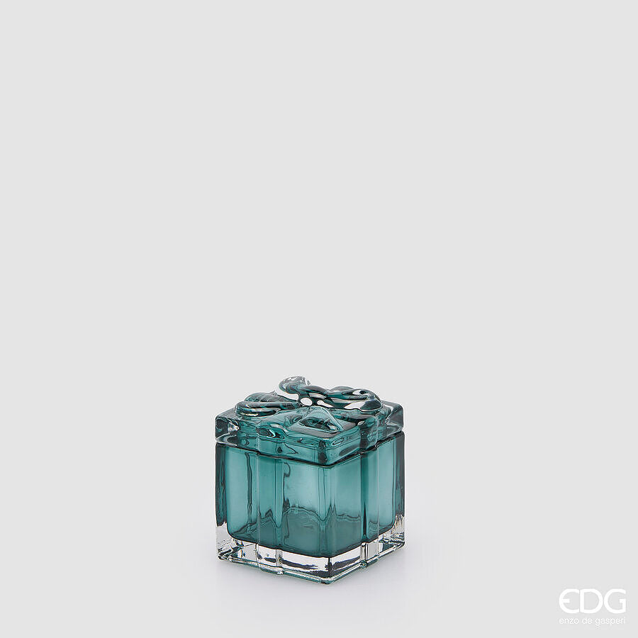 EDG Enzo De Gasperi Contenitore Decorativo Pacco Regalo Green Mix H5 Ø6 cm – Decorazione di Natale