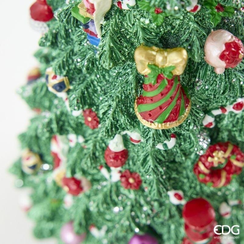 EDG Enzo De Gasperi Carillon Natalizio Pino H31,5 Ø18 cm Verde – Decorazione di Natale