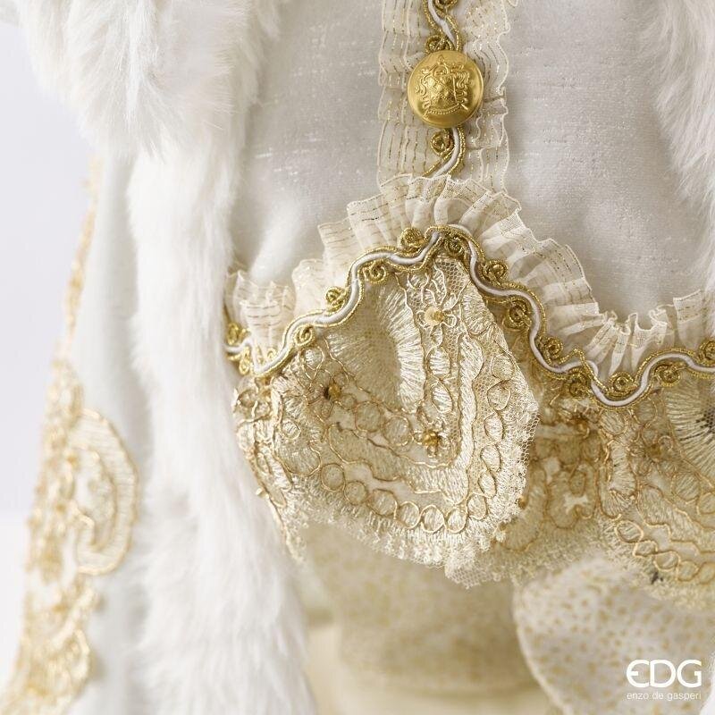 EDG Enzo De Gasperi Décoration Père Noël White Gold H61 cm – Décoration de Noël