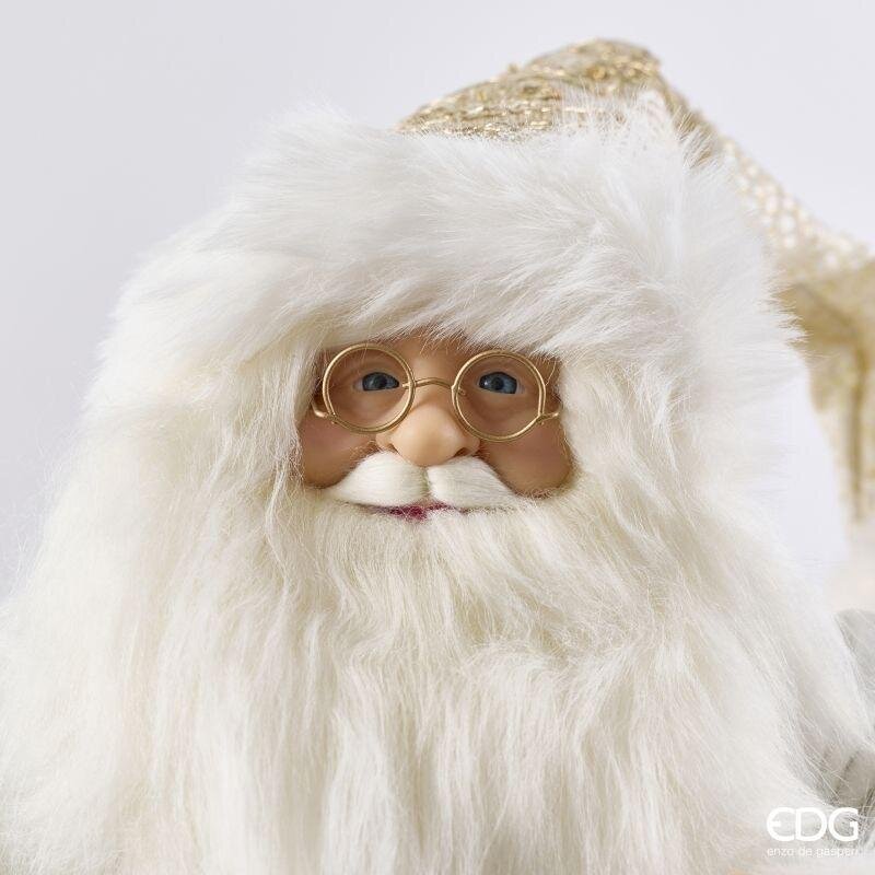 EDG Enzo De Gasperi Décoration Père Noël White Gold H46 cm – Décoration de Noël