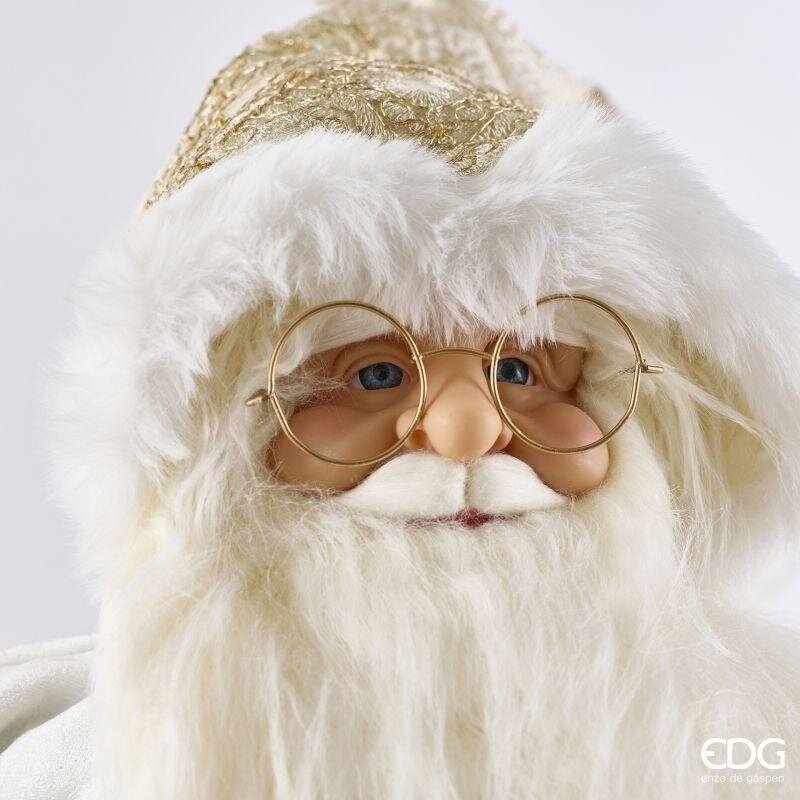 EDG Enzo De Gasperi Décoration Père Noël White Gold H82 cm – Décoration de Noël