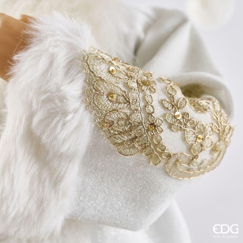 EDG Enzo De Gasperi Décoration Père Noël White Gold H82 cm – Décoration de Noël