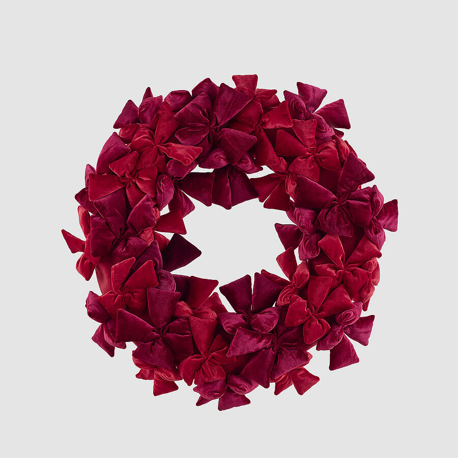 Enzo De Gasperi Decoro Fiocchi Corona D.70 Rosso - Addobbo Natale