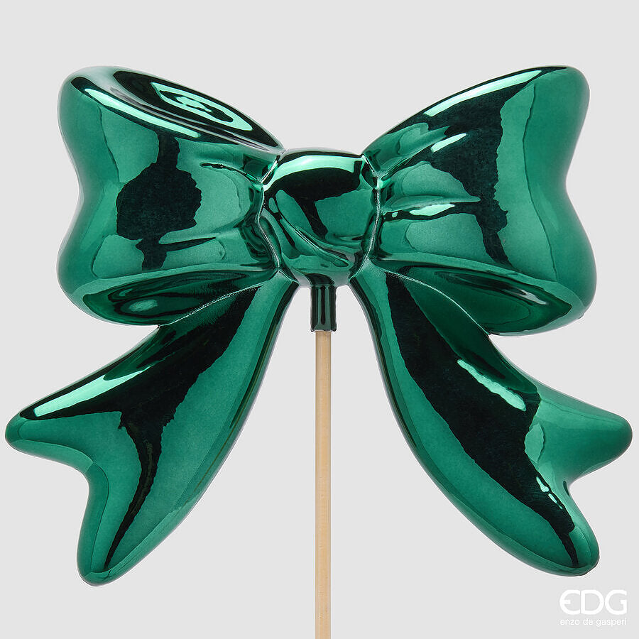 EDG Enzo De Gasperi Nœud Décoratif Vert 63x23x6 cm – Décoration de Noël
